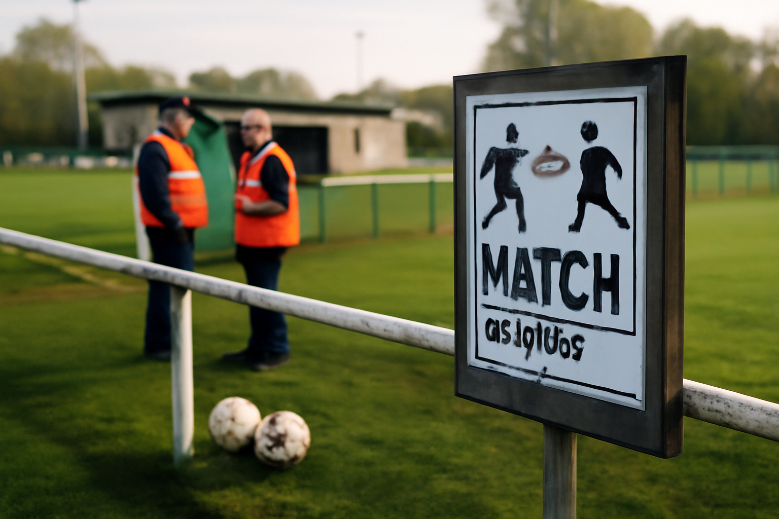 fc osny : entrée du stade et affiches de match à Osny