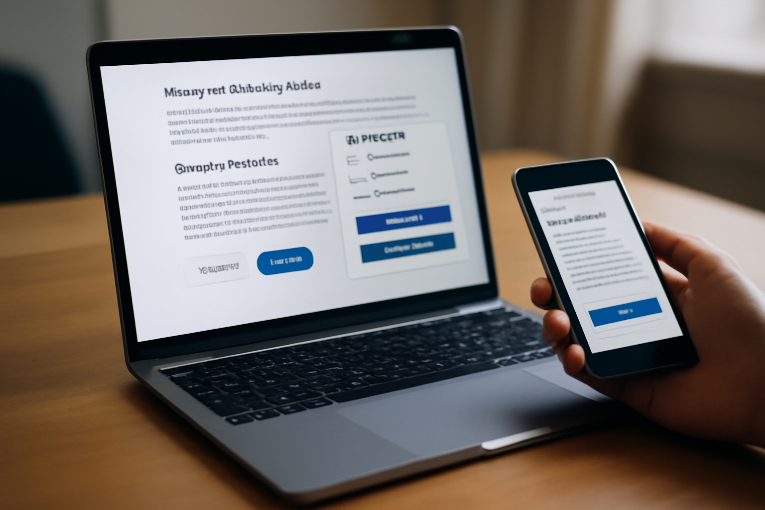 ordinateur portable affichant un navigateur avec une page de politique de confidentialité et cookies