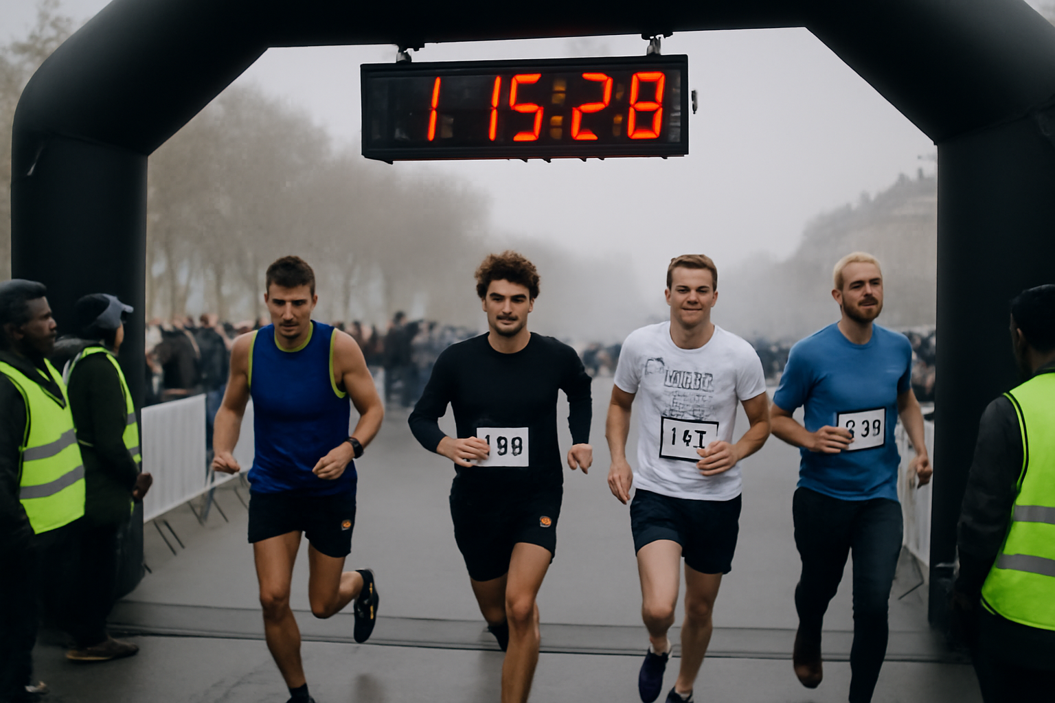 resultat semi marathon bordeaux 2025 sur la ligne d’arrivée à Bordeaux